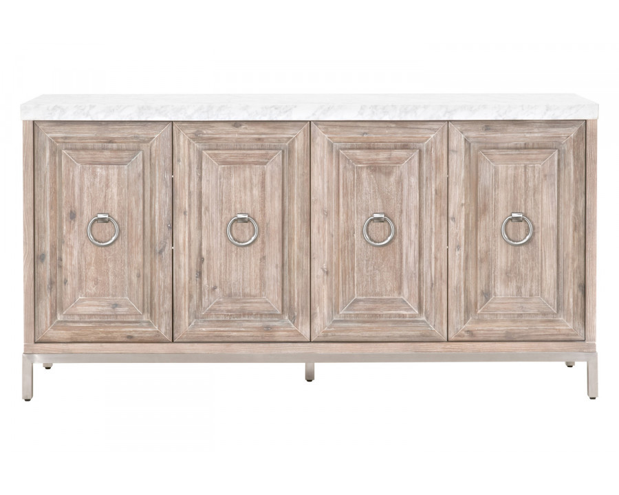 Essentials Traditions Azure Carrera Media Sideboard - Natural Gray