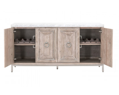 Essentials Traditions Azure Carrera Media Sideboard - Natural Gray