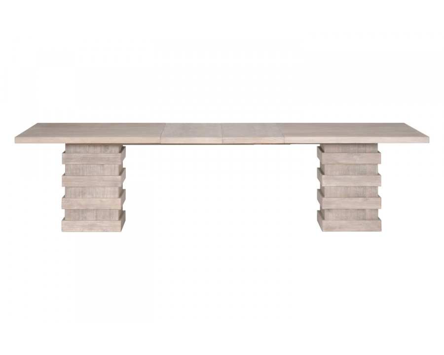 Essentials - Traditions Plaza Extension Dining Table in Natural Gray