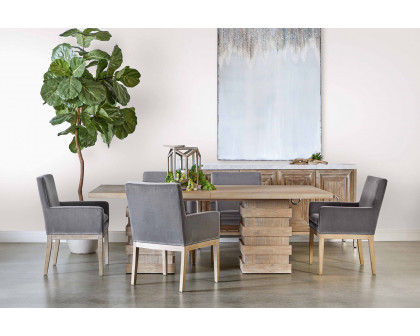 Essentials - Traditions Plaza Extension Dining Table in Natural Gray