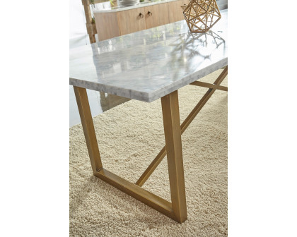 Essentials - Traditions Carrera Dining Table in Brushed Gold