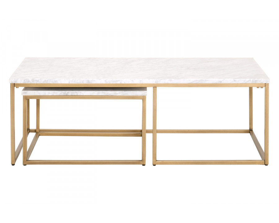 Essentials - Traditions Carrera Nesting Coffee Table in Brushed Gold