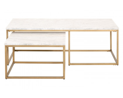 Essentials - Traditions Carrera Nesting Coffee Table in Brushed Gold