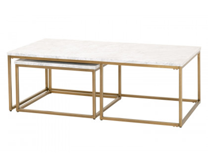 Essentials - Traditions Carrera Nesting Coffee Table in Brushed Gold