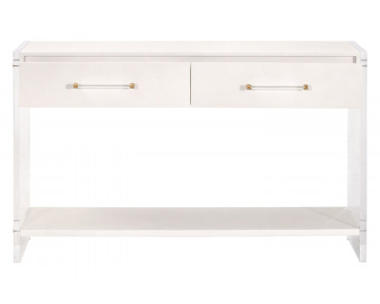 Essentials - Traditions Sonia Shagreen Console Table in Pearl Shagreen