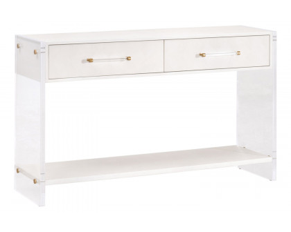 Essentials - Traditions Sonia Shagreen Console Table in Pearl Shagreen