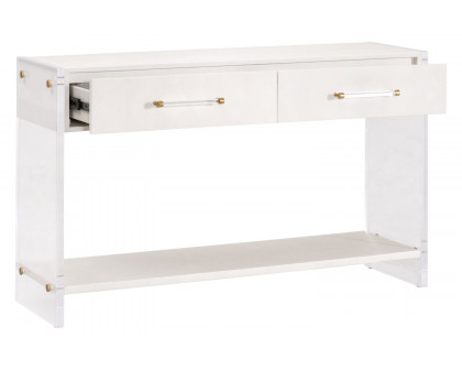 Essentials - Traditions Sonia Shagreen Console Table in Pearl Shagreen