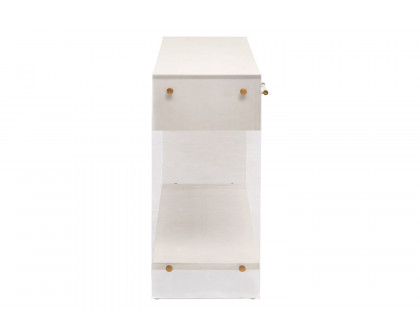 Essentials - Traditions Sonia Shagreen Console Table in Pearl Shagreen