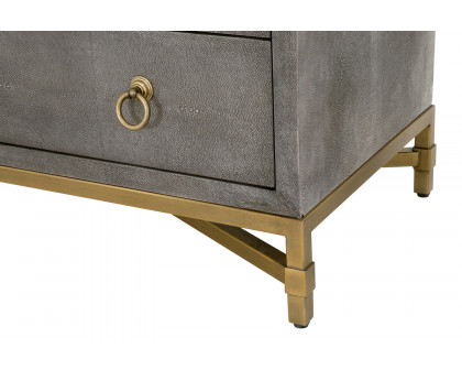 Essentials - Traditions Strand Shagreen 3-Drawer Nightstand