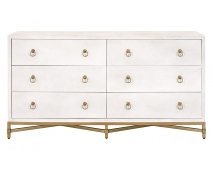 Essentials - Traditions Strand Shagreen 6-Drawer Double Dresser