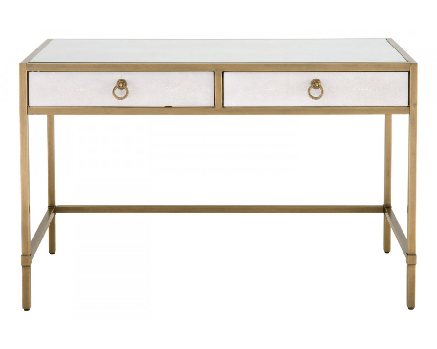 Essentials Traditions Strand Shagreen Desk - Pearl Shagreen