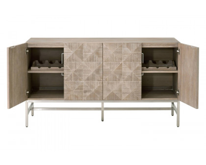 Essentials - Traditions Atlas Media Sideboard in Natural Gray