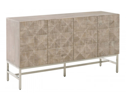 Essentials - Traditions Atlas Media Sideboard in Natural Gray