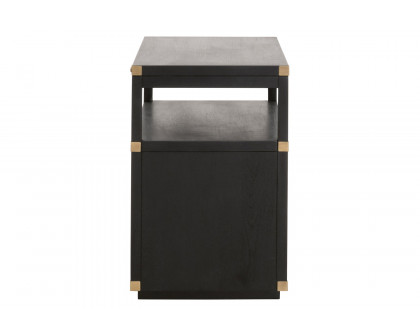 Essentials Traditions Bradley 2-Drawer Nightstand - Brushed Black Acacia