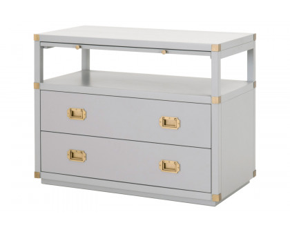 Essentials Traditions Bradley 2-Drawer Nightstand - Dove Gray