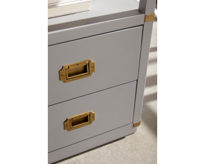 Essentials Traditions Bradley 2-Drawer Nightstand - Dove Gray