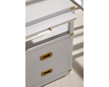 Essentials Traditions Bradley 2-Drawer Nightstand - Dove Gray