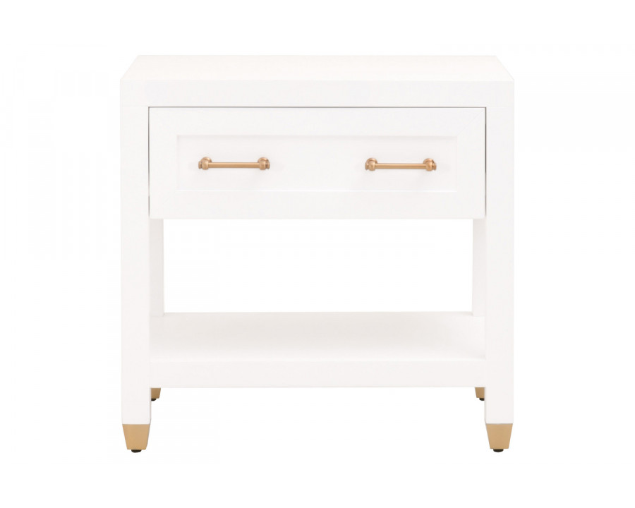 Essentials Traditions Stella 1-Drawer Nightstand - Matte White