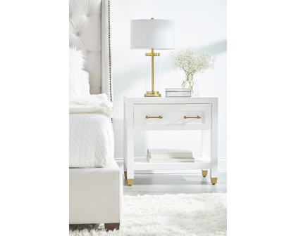 Essentials Traditions Stella 1-Drawer Nightstand - Matte White