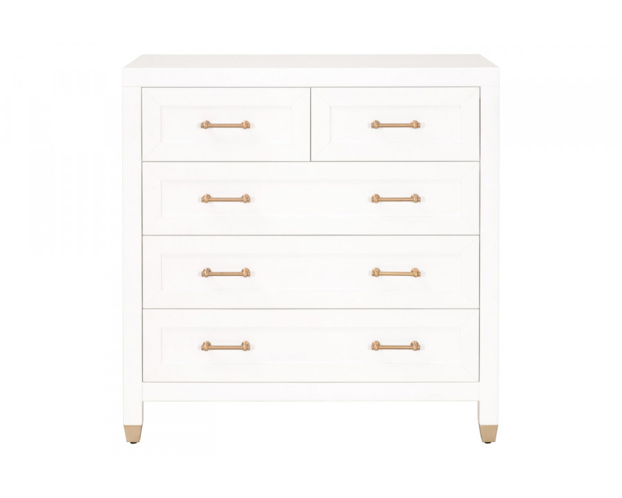 Essentials Stella 5-Drawer High Chest - Matte White