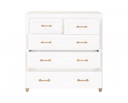 Essentials Stella 5-Drawer High Chest - Matte White