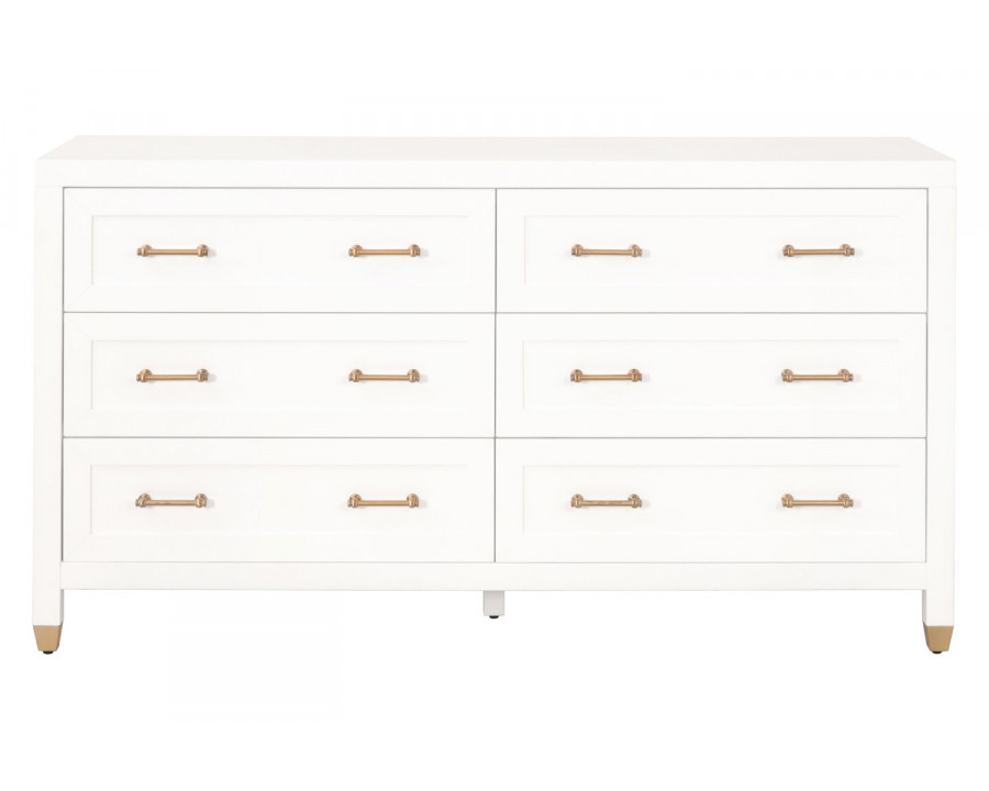 Essentials Traditions Stella 6-Drawer Double Dresser - Matte White