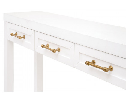 Essentials Traditions Stella Narrow Console Table - Matte White