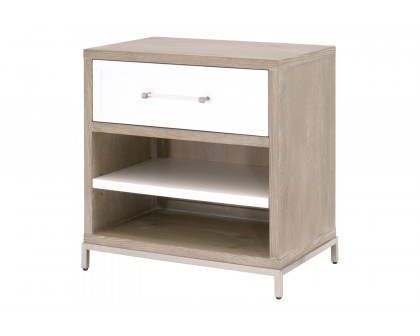 Essentials - Traditions Wrenn 1-Drawer Nightstand in Natural Gray