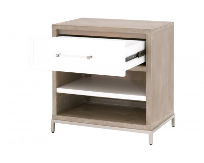 Essentials - Traditions Wrenn 1-Drawer Nightstand in Natural Gray