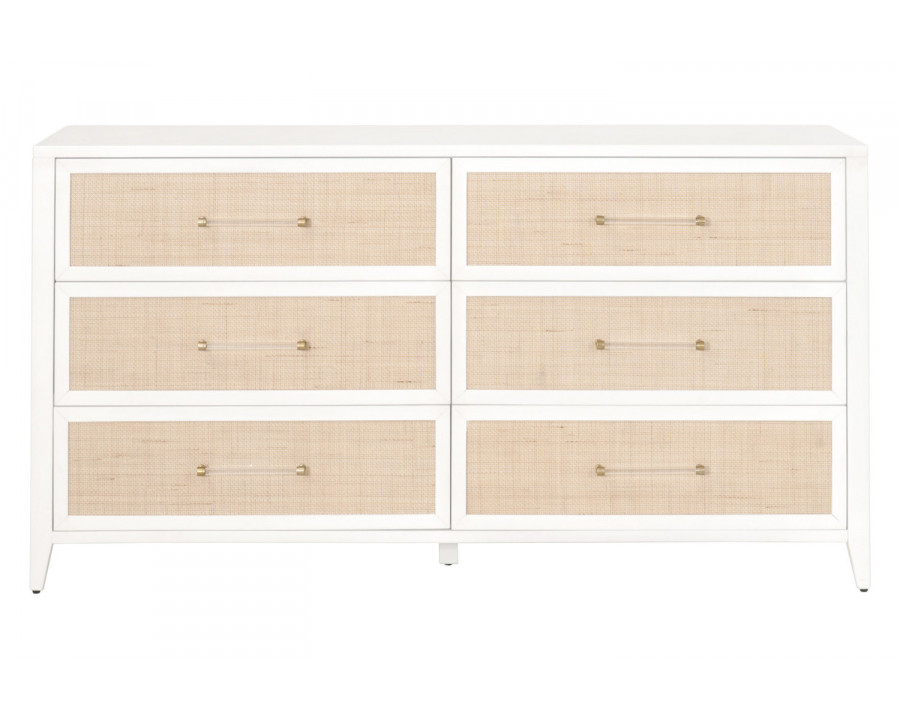 Essentials Traditions Holland 6-Drawer Double Dresser - Matte White