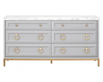 Essentials - Traditions Azure Carrera 6-Drawer Double Dresser