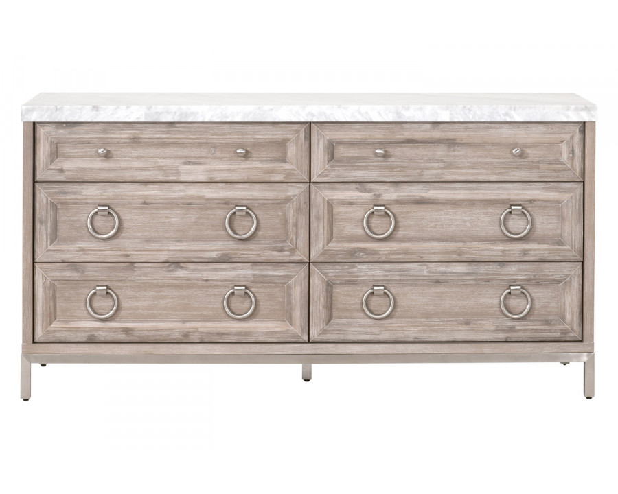 Essentials - Traditions Azure Carrera 6-Drawer Double Dresser