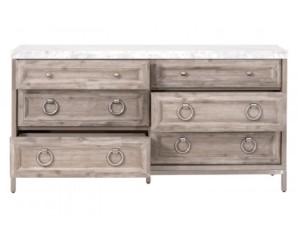 Essentials - Traditions Azure Carrera 6-Drawer Double Dresser