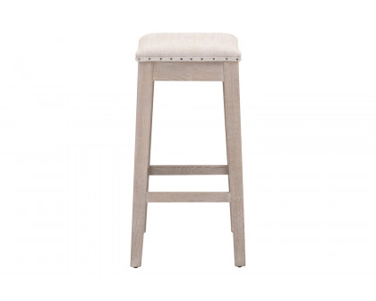 Essentials Harper Counter Stool - Bisque French Linen Natural Gray