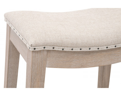 Essentials Harper Counter Stool - Bisque French Linen Natural Gray