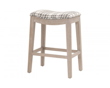 Essentials Harper Counter Stool - Tartan Charcoal