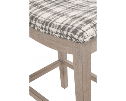 Essentials Harper Counter Stool - Tartan Charcoal