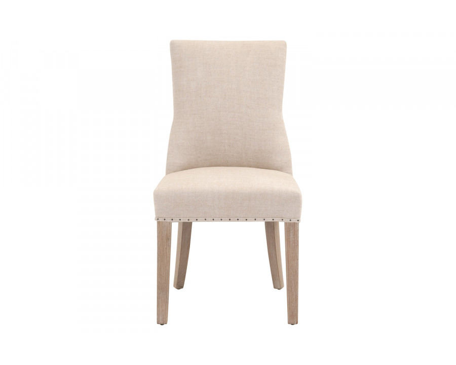 Essentials - Lourdes Dining Chair, Set of 2 in Bisque Natural Gray