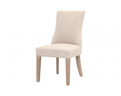 Essentials - Lourdes Dining Chair, Set of 2 in Bisque Natural Gray