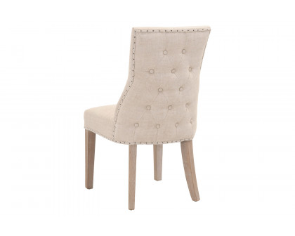 Essentials - Lourdes Dining Chair, Set of 2 in Bisque Natural Gray