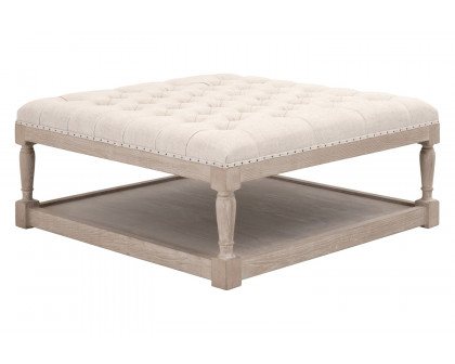 Essentials Townsend Tufted Upholstered Coffee Table - Bisque