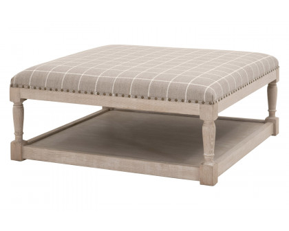 Essentials Townsend Upholstered Coffee Table - Windowpane Pebble