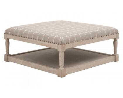 Essentials Townsend Upholstered Coffee Table - Windowpane Pebble