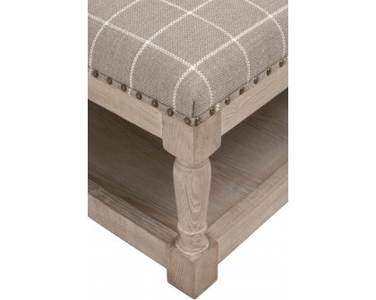 Essentials Townsend Upholstered Coffee Table - Windowpane Pebble