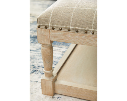 Essentials Townsend Upholstered Coffee Table - Windowpane Pebble