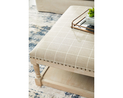 Essentials Townsend Upholstered Coffee Table - Windowpane Pebble