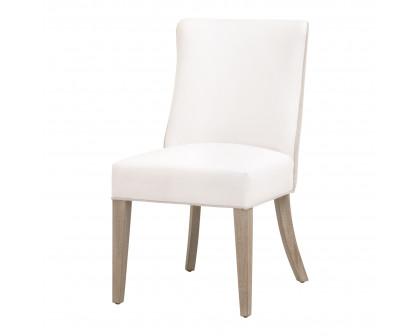 Essentials Duet Dining Chair Set of 2 - LiveSmart Peyton-Pearl, Bisque French Linen, Natural Gray Ash