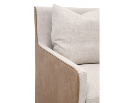 Essentials™ Harmony Arm Chair With Casters - Performance Bisque French Linen, Ivanhoe-Toast