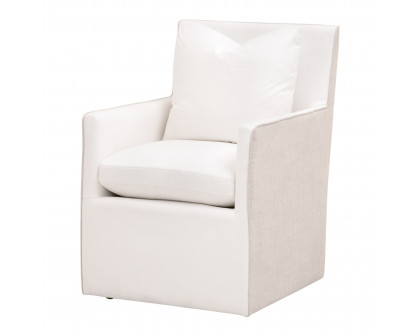 Essentials™ Harmony Arm Chair with Casters - LiveSmart Peyton-Pearl, Bisque French Linen