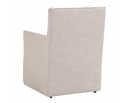 Essentials™ Harmony Arm Chair with Casters - LiveSmart Peyton-Pearl, Bisque French Linen